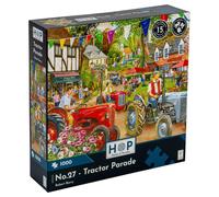 The House of Puzzles Tractor Parade Jigsaw - 1000 Piece Jigsaws For Adults, Artist Illustrated, Scenic Landscape, Deluxe Puzzle Gifts