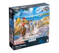 The House of Puzzles Sea Horses, Big 500 Piece Jigsaw | Extra Large Pieces, Artist Illustrated, Scenic Landscape, Deluxe Puzzle Gift for Adults