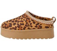 House of Sehrish MX11H Fluffy Platform Slippers Faux Fur Lined Ankle Boots (Leopard 2, UK Footwear Size System, Adult, Women, Numeric, Medium, 7)