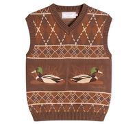 House Of Sunny Women's Duck Knit Vest Tobacco