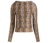 House Of Sunny Women's Leopard Multi Layered Long Sleeve Top
