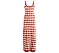 House Of Sunny Women's Picnic Hockney Midi Dress Red Check