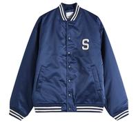 House Of Sunny Women's Satin Cult Bomber Jacket True Navy