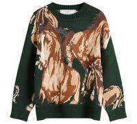 House Of Sunny Women's Wild Horses Jumper Emerald Green