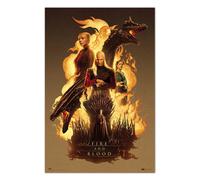 Grupo Erik Poster – Game of Thrones House of the Dragon Fire & Blood – 36 x 24 in – Shipped Rolled Up