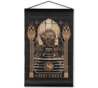 House of the Dragon Iron Throne Hanging Canvas Banner - Vintage HOTD Wall Decor for Home