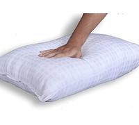 HOUSE OF THREADS HT Check Case 100% Virgin Hollowfibre Deep Filled Bounce Back Pillows Non-Allergic Odourless Synthetic Hypoallergenic Deep Sleep Neck Pillow MADE IN UK (Single Pillow)