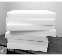 House of Threads HT Upholstery Foam Premium Quality Replacement Foam Sheet Cut to Any Size High Density Garden Furniture Cushions Seat Pads for Seating, Stool, Expanding Foam (12"x12"x2")