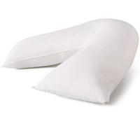 HOUSE OF THREADS V Pillow, 100% Virgin Hollowfibre V Shaped Pillow, Hypoallergenic Triangle Pillow, Orthopedic Support Pillow for Pregnancy, Maternity & Pain Relief