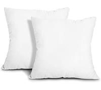 HOUSE OF THREADS White Cushion Inserts (Pack of 2) - Hypoallergenic Virgin Hollow Fiber Cushion Pads - Premium White Cushion Inners 20" x 20" (50cm x 50cm)