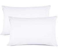HOUSE OF THREADS White Pillow Cases 2 Pack - Premium Quality Microfiber Pillow Cover - Soft & Breathable Pillow Protectors (50cm x 75cm)