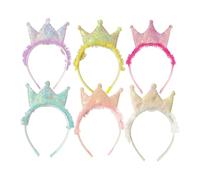 House of Velours Assorted 06 & 12 Pcs LED Light Up Headband, Multicolor Party Gift Glow Hairbands For Woman Girls Hair Accessories For Christmas Halloween (06pc Assorted Tiara Light Up headband)