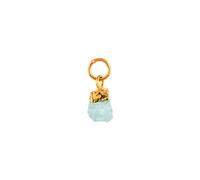 House of Vincent Birth Stone March Pendant 18 ct. Goldplated Brass VJ076-LPG-MA - Woman - Brass Blue/Gold 12 mm