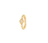House of Vincent BLOOM Ring Goldplated Silver VJ253-URG-52 - Woman - 925 Sterling Silver Gold/White 52