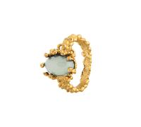 House of Vincent Delusive Truth Chalcedony Ring 18 ct. VJ184-URG-BC-52 - Woman - 925 Sterling Silver Gold 52