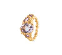 House of Vincent Moonlit Secret Ring 18 ct. VJ165-URG-PA-52 (ring) - Woman - 925 Sterling Silver Gold 52