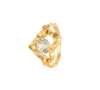 House of Vincent Phantom Ring m. Ametyst Ring 18 ct. Goldplated Silver VJ166-URG-GA-50 - Woman - 925 Sterling Silver Gold 50
