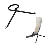 House of Warfare Medieval Iron Horn Stand for Drinking Horns Viking Beer Mead Horn Stand Made From Sturdy Iron for Display and Decor