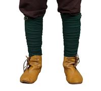 House of Warfare Medieval Leg Wraps Viking Style LARP Pirate Cosplay Costumes with Fibula, Green, Default