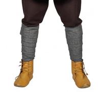 House of Warfare Medieval Leg Wraps Viking Style LARP Pirate Cosplay Costumes with Fibula, Grey, Default