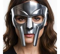 House of Warfare MF DOOM Gladiator Mask - Fantasy Party Costume Roman Gladiator Maximus Helmet for Cosplay, Halloween with Leather Strap (Mask without Stone)