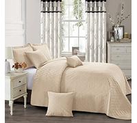 House Of Wondser New Beautiful INSPIRATION Quilted Bedspread/Throw with 2 Pillow Shams (BEIGE, King)