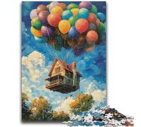 House on A Balloon Puzzles for Teenagers Teens 1000pc Puzzle,Learning Educational Toy for Is Ideal As A Gift for The Whole Family (50x75cm)