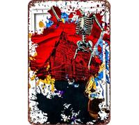 House On Haunted Hill Vintage Metal Tin Sign Movie Poster Wall Art Decor 8x12 Inch for Home Cafes Office Store Pubs Club Sign Gift