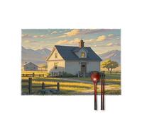 House on The Prairie Placemats Set of 6 Washable Farmhouse Dining Table Mat Non Slip Heat Resistant Non-Slip Place Mats Easy Clean Table Protective Placemats for Indoors & Outdoors