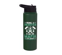 House Painter Decorator Drawing Attention Wherever We Go Stainless Steel Insulated Water Bottle