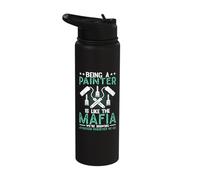 House Painter Decorator Drawing Attention Wherever We Go Stainless Steel Insulated Water Bottle