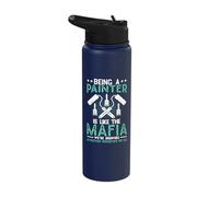 House Painter Decorator Drawing Attention Wherever We Go Stainless Steel Insulated Water Bottle