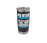 House Painter Decorator Painter I Don't Make Mistakes I Call Stainless Steel Insulated Tumbler