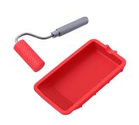 House Painting Rollers, Silicone Paint Kit Professional Roller Brushes, Small Reusable Painting Supplies Paint Set with Paint Tray for Wall & Door
