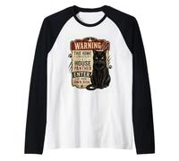 House Panther Has Me Trained Funny Design Black Cats Boss Raglan Baseball Tee