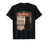 House Panther Has Me Trained Funny Design Black Cats Boss Value Graphic T-Shirt, Men, Black, XL