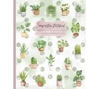 House Plant Composition Notebook: Botanical Watercolor Wide Ruled Journal