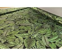 House Plants Fabric by The Yard Soft Velvet by The Meter Green Tropical Sewing Material Exotic Leaves Pattern for Upholstery Pillows Arts Crafts