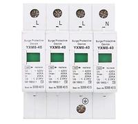 House Surge Protector, 4P 40KA House Surge Protective Device Din Rail Low-Voltage Arrester Device for Home Appliances Electric System Protection