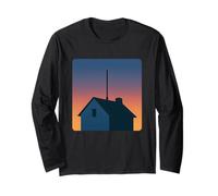 House Roof Vertical Antenna Sunset Long Sleeve T-Shirt