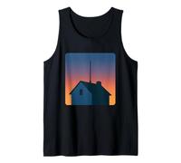 House Roof Vertical Antenna Sunset Tank Top