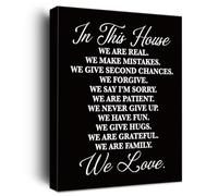 House Rules Wall Decor - Family Rules Painting Posters for Living Room, Bedroom, Office - Rustic Home Signs Decor - Housewarming Gift