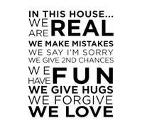 House Rules Wall Vinyl Decals Quote Home Decoration Living Room Home Rule Wall Word Stickers Bedroom Art Murals Wallpaper Small - 33x42cm