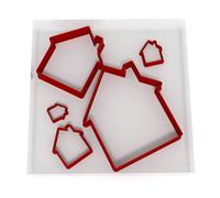 House Set of 5 Cutters for Cookies Clay Polymer Fondant Icing Dough Playdough Multiple Sizes 5