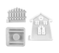 House Shaped Candstick Molds with Base for Making Candstick Holiday Decorations Holder Community Molds