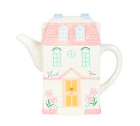 House Shaped Ceramic Teapot Pastel Cottage Home Decor Gift For Her 1300 ml
