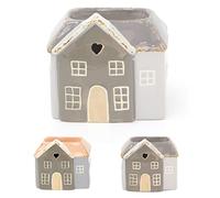 House Shaped Essential Oil Diffuser Fragrance Oil Burner | Ceramic Wax Melt Burner Tealight Candle Holder | Aroma Lamp - Colour Varies One Supplied