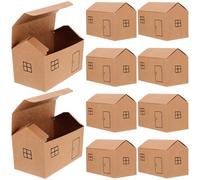 House Shaped Favor Boxes 10pcs Paper Wedding Candy Box Pack