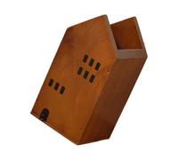House-Shaped Wooden Pen Cup with Open Top for Writing, H | Tools and Makeup Brushes