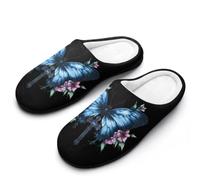 House Shoes Butterfly1 Crossed Slipper L